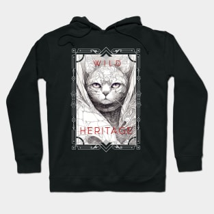 Cat Pet Wild Nature Illustration Line Epic Illustration Line Art Hoodie